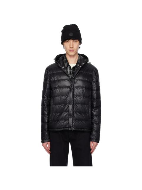 Moncler Black Gliere Hooded Short Down Jacket