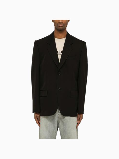 Balenciaga Black Wool Single Breasted Jacket