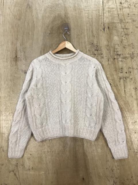 Other Designers United Colors Of Benetton - United Colors Mesh Net Bamboo Twist Cable Knit Sweater