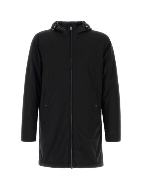 Herno Herno Men Black Stretch Nylon Parka