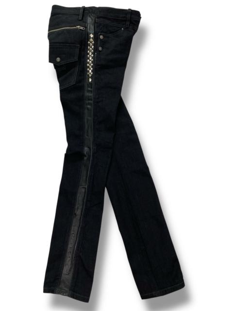Mononofu Teru Nakano Leather Side Studded Denim