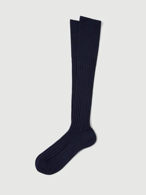 Brunello Cucinelli Virgin wool and cashmere rib knit socks
