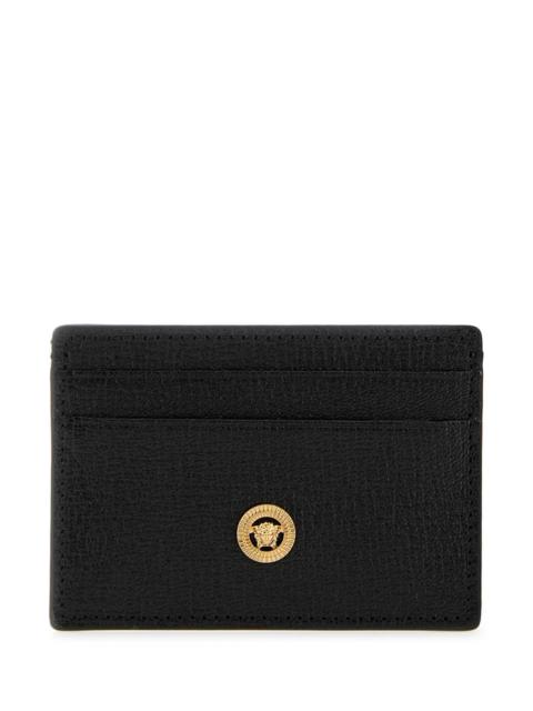 VERSACE Versace Men Black Leather Medusa Biggie Card Holder