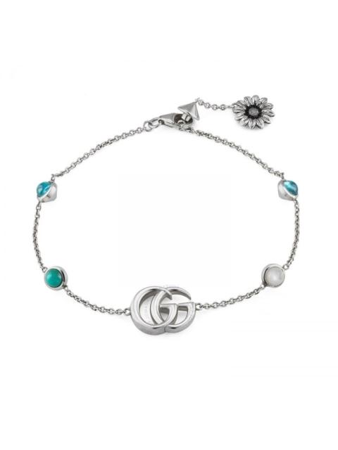 GUCCI Gucci Marmont Double G Silver Flower Bracelet