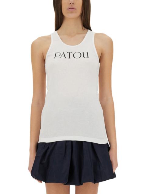PATOU T-SHIRT IN JERSEY DI COTONE CON STAMPA LOGO