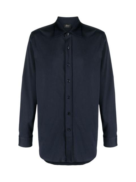 Brioni SPREAD-COLLAR COTTON SHIRT