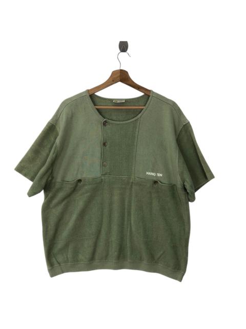 Other Designers HANG TEN Button Double Pocket Shortsleeve Sweater