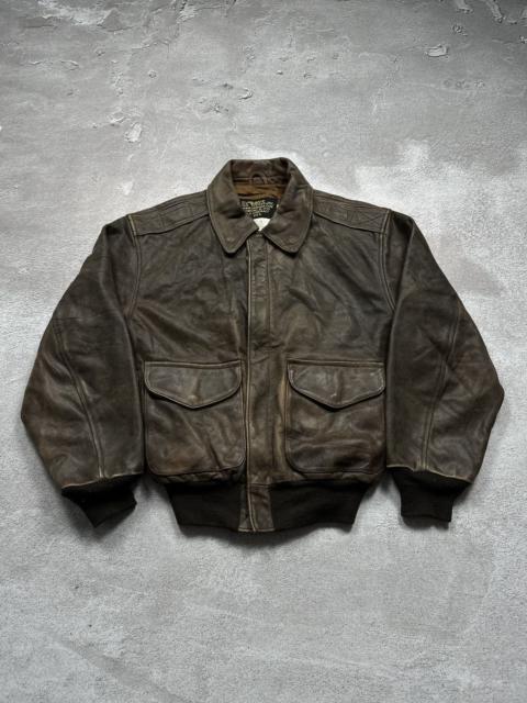 Schott US Wings Avirex Schott Style Type A2 Leather Bomber Jacket
