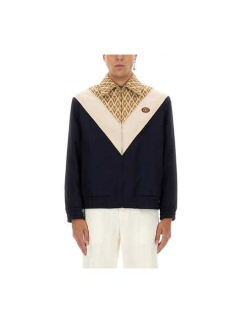 Valentino Wool Bomber Jacket With Print Toute La V