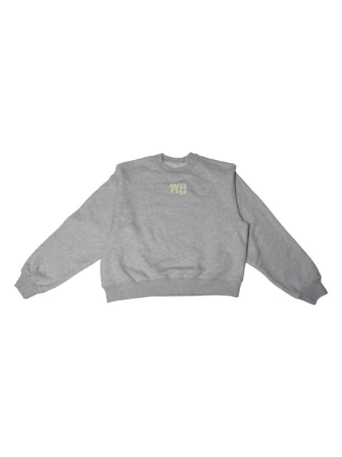 Alexander Wang Alexander Wang Logo Print Crewneck Sweatshirts Light Grey