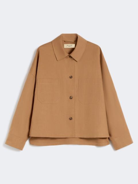 WEEKEND Max Mara Linen and cotton basketweave oversize jacket - TOBACCO
