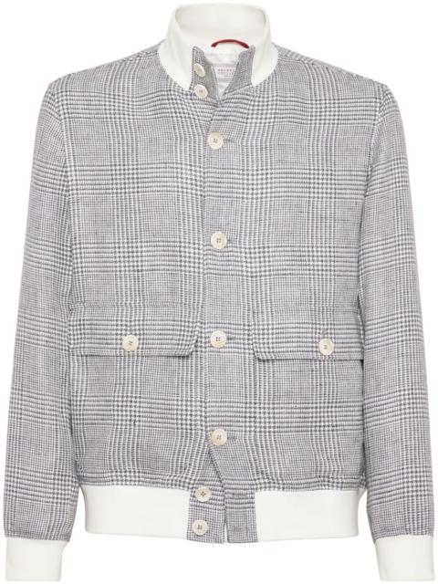 Brunello Cucinelli Prince of wales bomber jacket