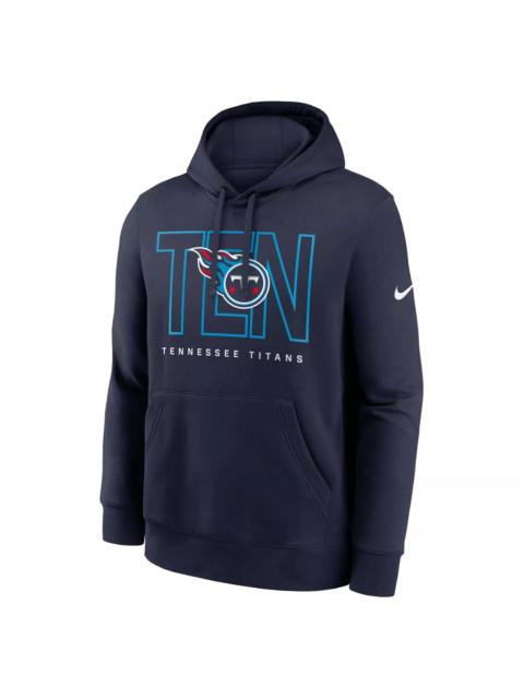 Nike Men's Tennessee Titans 2025 Club Hoodie-Navy