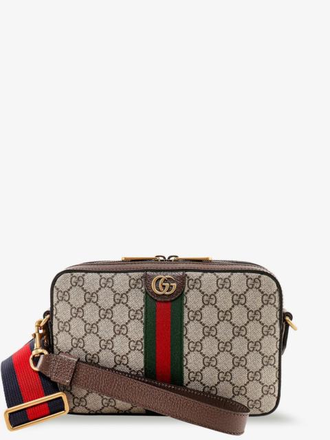 GUCCI Gucci Ophidia Gg Supreme Fabric And Leather Crossbody Bag