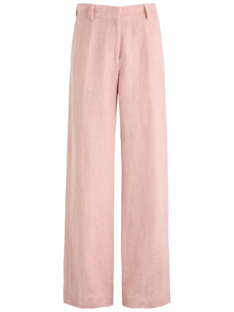 Dries Van Noten Paxy Wide-leg Velvet Trousers