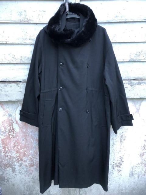 Yohji Yamamoto 💥Archive💥Yohji Yamamoto Workshop Fur Hooded Overcoat