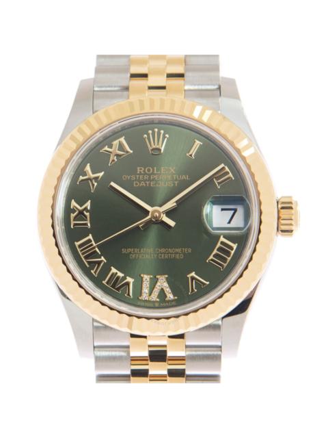 ROLEX Rolex Datejust 31 Automatic Diamond Green Dial Ladies Watch 278273GNRJ