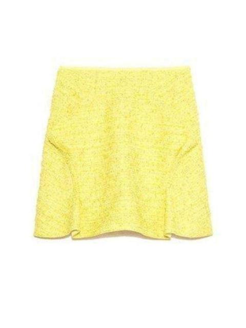NINA RICCI Yellow Tweet Mini Skirt