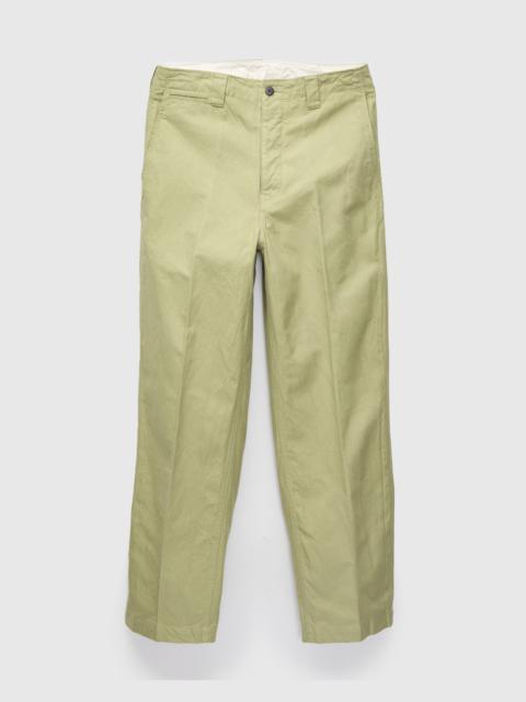 visvim Wide Chino Pants in Light Green