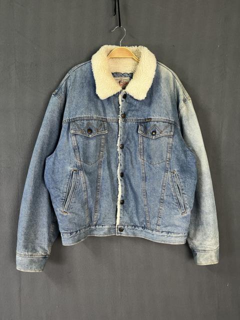 Other Designers Vintage Wrangler Trucker Jacket Sherpa Lined Western Japan