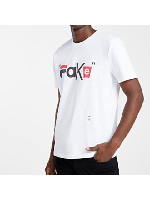 BNWT SS20 REILLY "FAKE" DESIGNER COLLAGE TSHIRT L