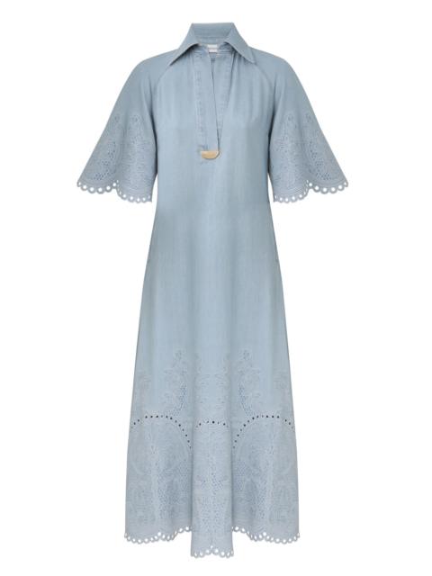 Zimmermann DAYLIGHT DENIM MIDI DRESS