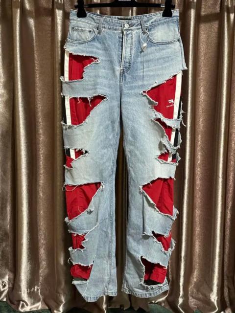 BALENCIAGA Balenciag ripped straight-leg jeans M