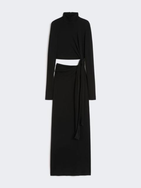 Sportmax Jersey dress with knot - black
