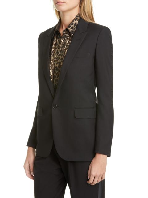 SAINT LAURENT Saint Laurent One-Button Jacket in Noir at Nordstrom