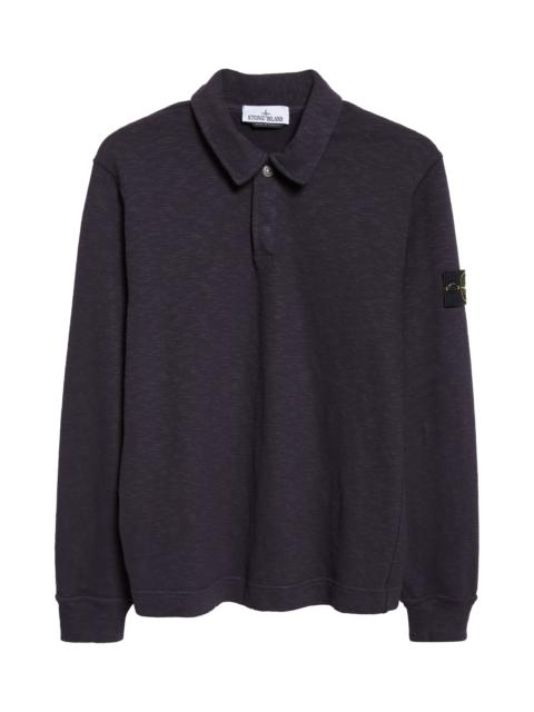Stone Island Stone Island Long Sleeve Polo in V0126 Ink at Nordstrom