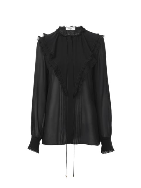 Chloé RUFFLED BLOUSE IN SILK GEORGETTE