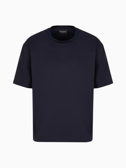 EMPORIO ARMANI Stretch satin shirting T-shirt