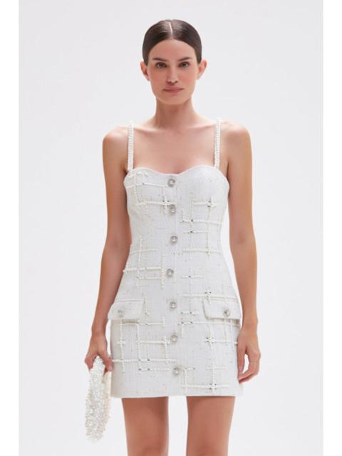 PatBO PEARL TWEED SHORT DRESS