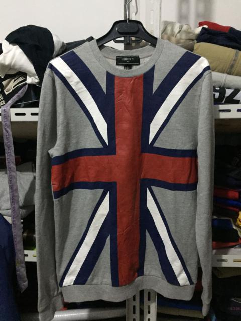 Forever 21 - Forefer 21 Great Britain Big Flag Logo Rare