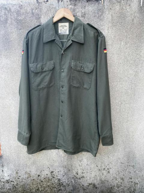 Other Designers Military - Vintage 1991 Germany Army Shirt Olive Green Button Up