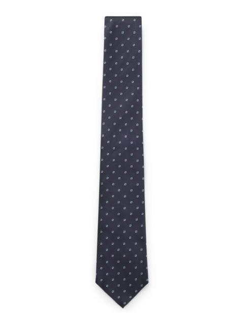 BOSS JACQUARD-PATTERN TIE IN SILK