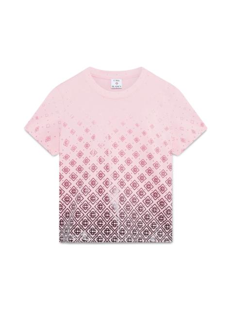 CASABLANCA Aubergine Gradient Monogram Short Sleeve T-Shirt | Casablanca Paris