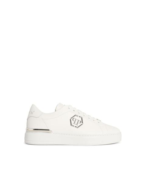 PHILIPP PLEIN Philipp Plein Hexagon White Leather Sneakers Men