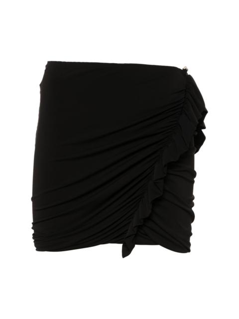 ruffled mini skirt