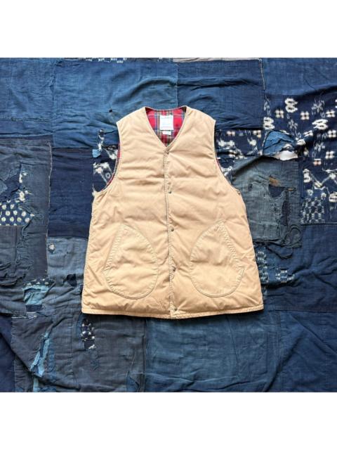 visvim VISVIM 21SS KORA Down Vest (NY/C) – Mud-dyed, distressed plaid vest