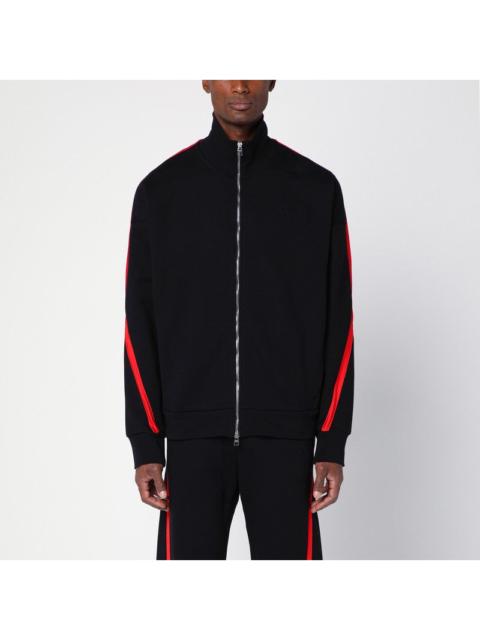 Alexander McQueen Alexander Mcqueen Black/Red Cotton Zip Sweatshirt Men