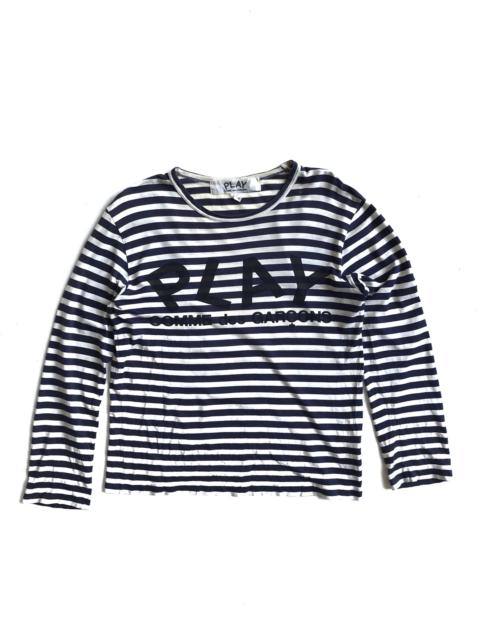 Comme Des Garçons Comme des Garcons Play Stripes LS shirts White/Navy Blue