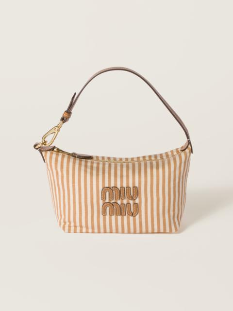 Miu Miu Jacquard fabric pouch with logo