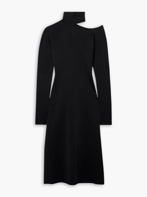 FERRAGAMO Cutout stretch-knit midi dress