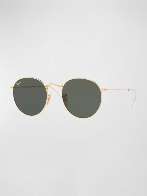 Ray-Ban Gradient Round Metal Sunglasses, 53MM