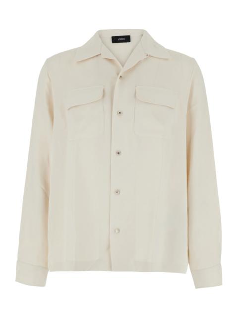 AMIRI Amiri Men Polar Collar Shirt In White