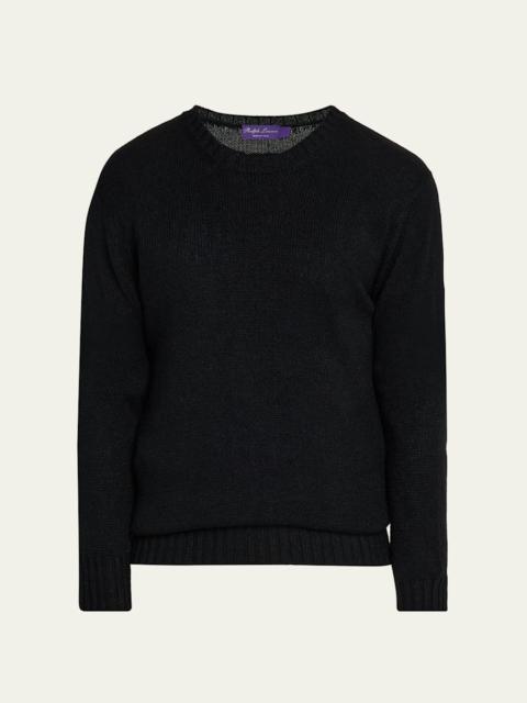 Ralph Lauren Men's Silk and Linen Knit Crewneck Sweater