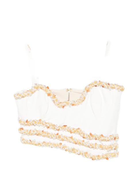 PatBO Patbo Jade Embellished Crop Top