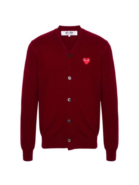 V-neck wool cardigan