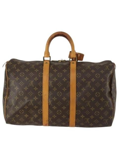 Louis Vuitton Keepall leather travel bag